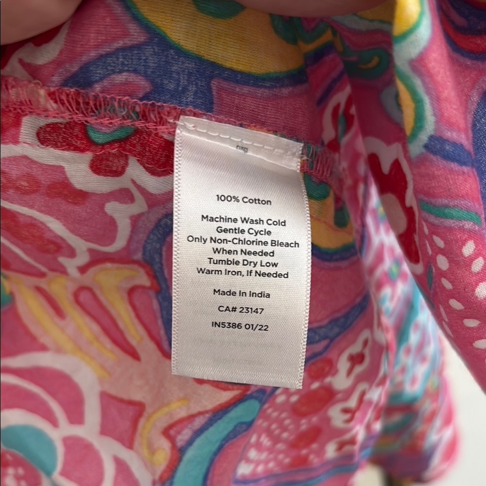 Talbots Women’s LG Vibrant Floral Button-Up Shirt -100% cotton - Picture 8 of 8